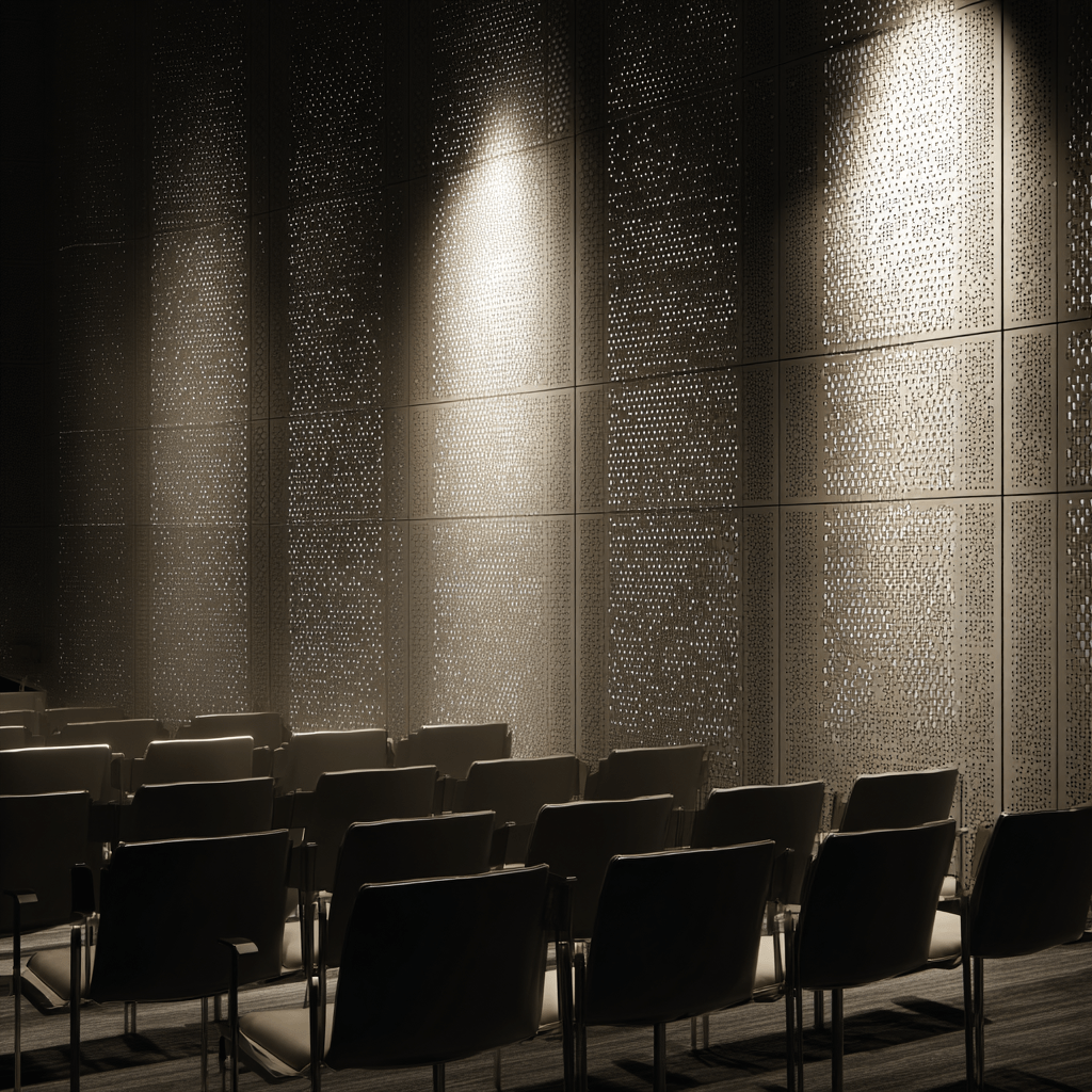 chapa perfurada acústica